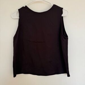 Dusan 100% Silk Scoop Neck Sleeveless Top made in Italy Size Medium